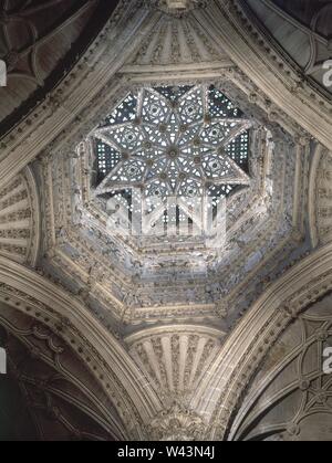 PARTE INTERIOR DEL CIMBORRIO DEL CRUCERO DE LA CATEDRAL DE BURGOS - 1524/1534. Auteur : JUAN VALLEJO. Emplacement : CATEDRAL-intérieur. BURGOS. L'ESPAGNE. Banque D'Images