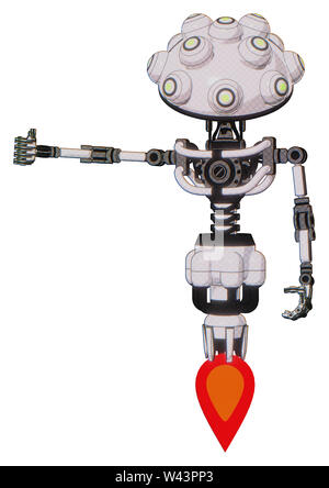 Droid contenant des éléments : techno multi-eyed domehead exoshielding conception lumière, poitrine, pas de poitrine, propulsion. Matériau : demi-teinte blanc... Banque D'Images