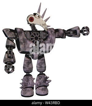 Contenant des éléments automate : bird skull head, led rouge cercle les yeux, la poitrine lourde, lourde poitrine mécanique, léger, exoshielding pied jambe spike mod. Banque D'Images
