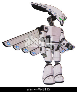 Mech contenant des éléments : skull head allongées, lumière, exoshielding exoplate prototype poitrine poitrine, chérubin, conception des ailes. exoshielding jambe légère Banque D'Images