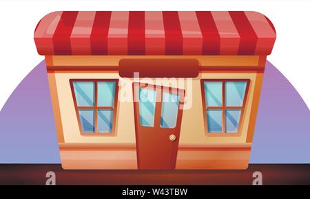 Street shop concept bannière. Cartoon illustration de street shop concept vecteur bannière pour web design Illustration de Vecteur