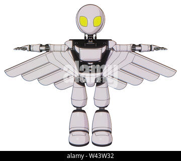 Bot contenant des éléments : gris style Alien head, yeux jaunes, de la lumière, exoshielding poitrine poitrine ultra-léger exosuit, brevet de pilote, assemblée générale, lumière leg... Banque D'Images