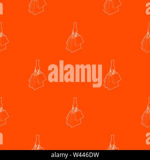 A hand holding shopping bags vecteur modèle orange Illustration de Vecteur