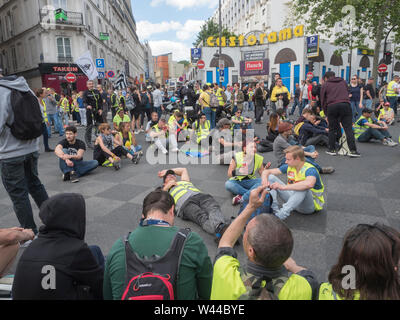 Jaune Gilets Jaunes Protester Contre La Taxe Sur Les