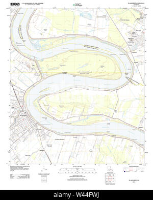 LA LOUISIANE carte TOPO USGS Plaquemine 20120423 TM Banque D'Images