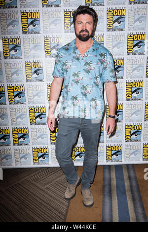 San Diego, CA. 19 juillet, 2019. Karl Urban de l'Amazone Boys au San Diego Comic Con le 19 juillet 2019. Crédit : Tony Forte/media/Alamy Punch Live News Banque D'Images