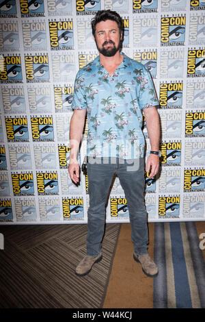 San Diego, CA. 19 juillet, 2019. Karl Urban de l'Amazone Boys au San Diego Comic Con le 19 juillet 2019. Crédit : Tony Forte/media/Alamy Punch Live News Banque D'Images