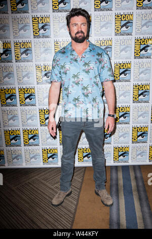 San Diego, CA. 19 juillet, 2019. Karl Urban de l'Amazone Boys au San Diego Comic Con le 19 juillet 2019. Crédit : Tony Forte/media/Alamy Punch Live News Banque D'Images