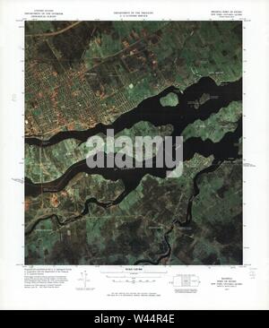 Carte image couleur - (points d'entrée, United States-Canadian frontière) Banque D'Images