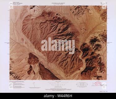 Carte image couleur - (points d'entrée, United States-Mexican frontière) Banque D'Images