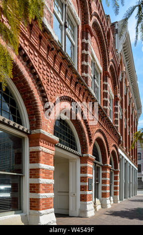 Une texture magnifiquement restauré en brique, construite dans les années 1880 avec des influences victoriennes au 210 rue du Commerce à Montgomery, AL, États-Unis d'Amérique, Banque D'Images