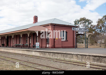 Wallangarra désaffectée Gare à Queensland/ON frontière. Banque D'Images