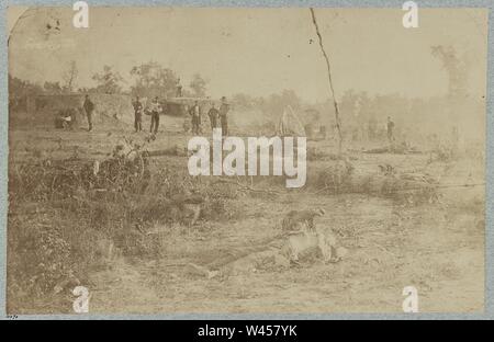 Confederate dead en face de Fort Robinette, Corinth, Mississippi Banque D'Images