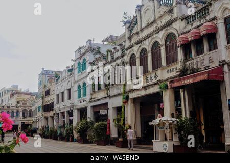 Haikou Road Vieille Ville sur l'île de Hainan Banque D'Images