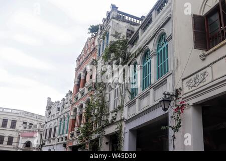 Haikou Road Vieille Ville sur l'île de Hainan Banque D'Images