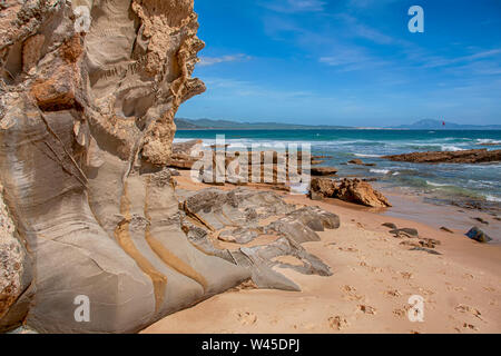 Belles plages vierges de l'Andalousie, dans la province de Cádiz Valdevaqueros Banque D'Images