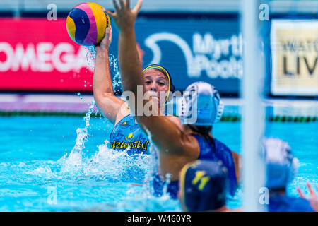 18 juillet 2019 Gwangju, Corée du Sud 18e Championnats du monde de la FINA 18-07-2019: WK water-polo: Grèce v Kazakstan: Gwangju .KAZ Gwangju Corée du Sud 18/07/2019 Waterpolo W18 GRE - KAZ 18e Championnats du monde de la FINA Nambu University Grounds Orange Pictures / Deepbluemedia / Insidefoto Banque D'Images