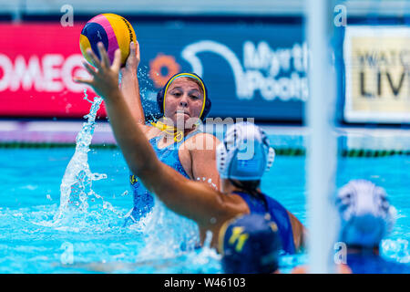 18 juillet 2019 Gwangju, Corée du Sud 18e Championnats du monde de la FINA 18-07-2019: WK water-polo: Grèce v Kazakstan: Gwangju .KAZ Gwangju Corée du Sud 18/07/2019 Waterpolo W18 GRE - KAZ 18e Championnats du monde de la FINA Nambu University Grounds Orange Pictures / Deepbluemedia / Insidefoto Banque D'Images