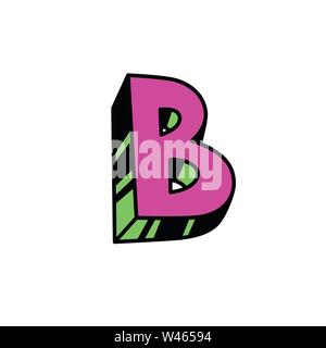 Logo, lettre C. vecteur. L'icône Contour, linéaire. Mark volumétrique, 3D. La lettre de couleur. Illustration avec motif. Symbole sur fond blanc. Cartoo Illustration de Vecteur