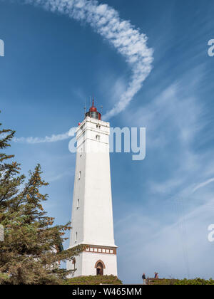 Phare à l'NortSea Blaavand coast au Danemark Banque D'Images