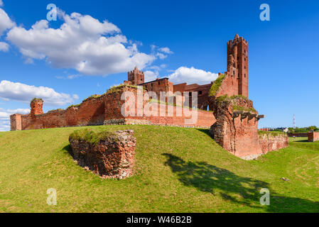 Ruines du château teutonique gothique dans Radzyn Chelminski, Pologne, Europe Banque D'Images