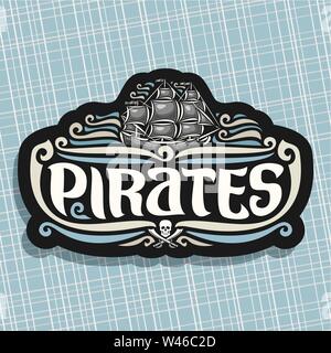 Logo Vector pour thème Pirates Illustration de Vecteur