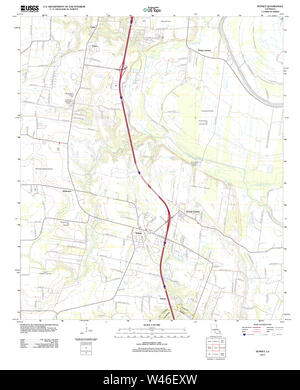 LA LOUISIANE carte TOPO USGS Coucher du soleil 20120321 TM Banque D'Images