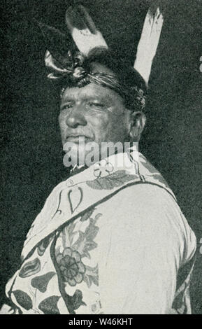 Célèbre chef indien : Wawiekumig ou la terre ronde, tribu Algonquin-Chippewa Banque D'Images