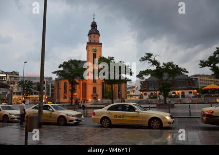 L'église Sainte Catherine est la plus importante Église protestante à Frankfurt am Main Banque D'Images