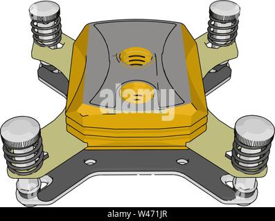 Refroidissement du processeur, illustration, vecteur sur fond blanc. Illustration de Vecteur