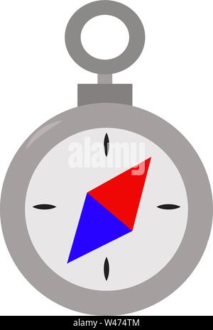 Compas d'argent, illustration, vecteur sur fond blanc. Illustration de Vecteur