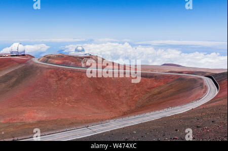 L'observatoire de Mauna Kea, Hawaii. Banque D'Images