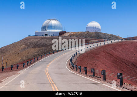 L'observatoire de Mauna Kea, Hawaii. Banque D'Images