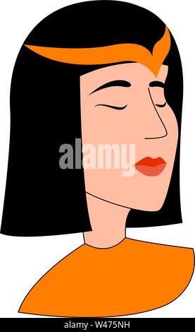 Egyptian girl, illustration, vecteur sur fond blanc. Illustration de Vecteur