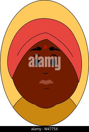 L'homme hindou, illustration, vecteur sur fond blanc. Illustration de Vecteur