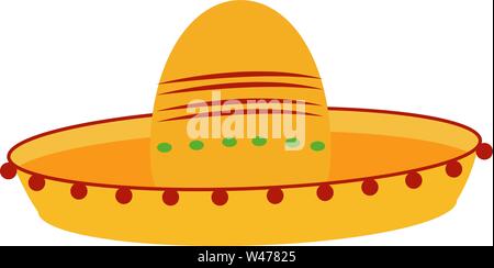 Mexican Hat, illustration, vecteur sur fond blanc. Illustration de Vecteur