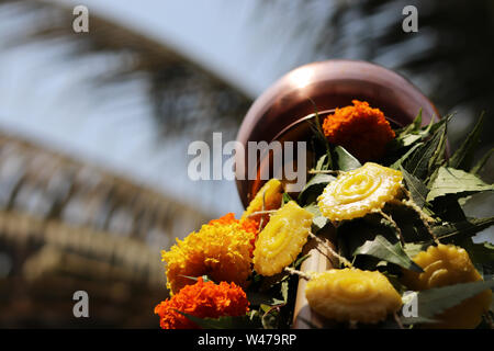 Festival Gudi Padwa traditionnelle indienne Banque D'Images