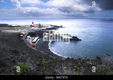 Phare de la pointe sud de La Palma, Canary Islands Banque D'Images