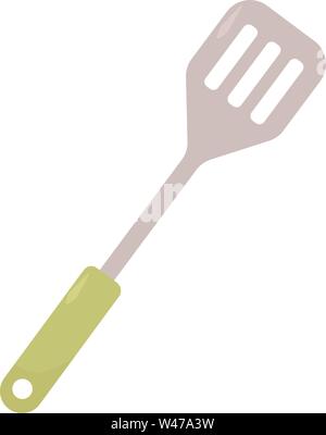 Spatule verte, illustration, vecteur sur fond blanc. Illustration de Vecteur
