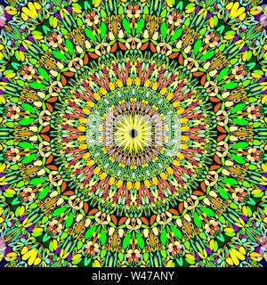 Mandala fleur multicolore - fond circulaire floral vector graphic design Illustration de Vecteur