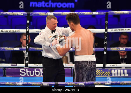 Londres, Royaume-Uni. Jul 20, 2019. Alen Babic vs Morgan Dessaux - 4 X 3 minutes Concours Heavyweight lors de Matchroomboxing présente Dillian Whyte vs Oscar Rivas à l'O2 Arena le Samedi, Juillet 20, 2019 à Londres, en Angleterre. (Usage éditorial uniquement, licence requise pour un usage commercial. Aucune utilisation de pari, de jeux ou d'un seul club/ligue/dvd publications.) Crédit : Taka G Wu/Alamy Live News Banque D'Images