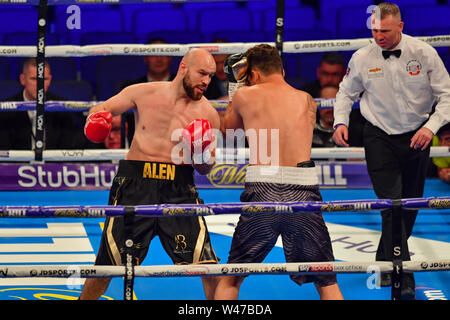 Londres, Royaume-Uni. Jul 20, 2019. Alen Babic vs Morgan Dessaux - 4 X 3 minutes Concours Heavyweight lors de Matchroomboxing présente Dillian Whyte vs Oscar Rivas à l'O2 Arena le Samedi, Juillet 20, 2019 à Londres, en Angleterre. (Usage éditorial uniquement, licence requise pour un usage commercial. Aucune utilisation de pari, de jeux ou d'un seul club/ligue/dvd publications.) Crédit : Taka G Wu/Alamy Live News Banque D'Images