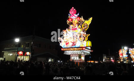 Goshogawara Tachineputa matsuri festival. Un festival d'été de Japonais en août. Il est connu comme l'un des quatre plus grands festivals dans la région de Tsugaru Banque D'Images