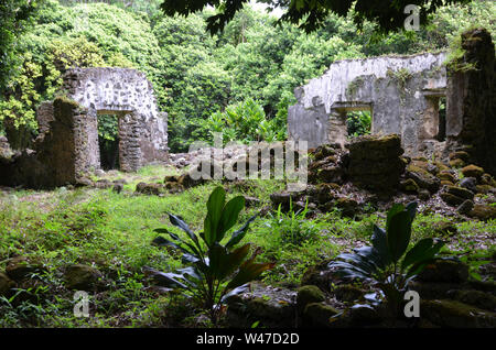 Le roi Kamehaeha III Summer Palace, New York ruines sacrées Banque D'Images