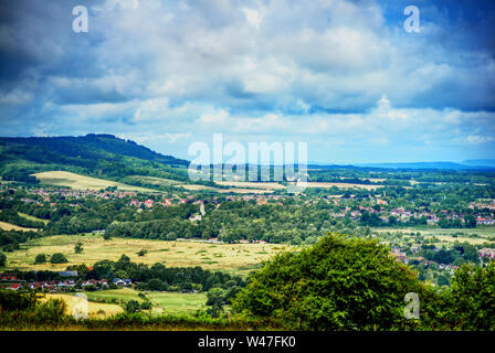 Vue vers Gallician et Steyning Banque D'Images