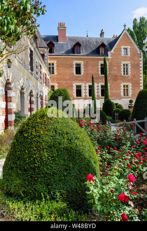 Le Château Clos Luce est un grand château dans la ville de Amboise. L'endroit est célèbre pour être la résidence officielle de Léonard de Vinci. Banque D'Images