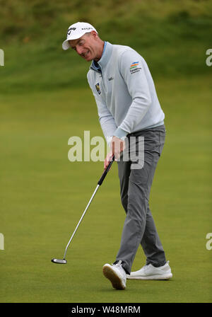 Jim Furyk USA sur le 4ème jour pendant quatre de l'Open Championship 2019 au Club de golf Royal Portrush. Banque D'Images