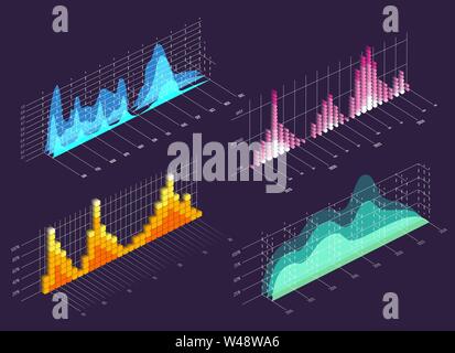 Les graphiques de l'onde isométrique Illustration de Vecteur