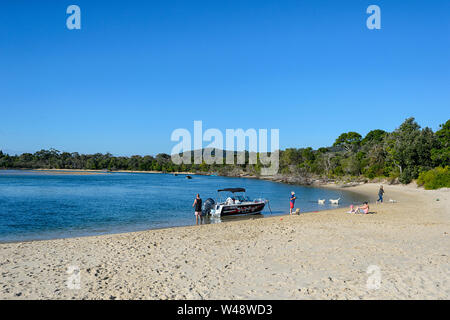 Scène de plage à Noosa Heads, Sunshine Coast, Queensland, Queensland, Australie Banque D'Images