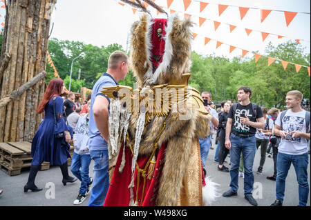 VLADIVOSTOK, Russie - le 20 juillet 2019 : Festival sur le jeu et une série de livres série Witcher. Banque D'Images